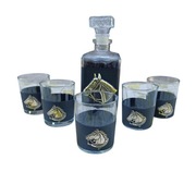 Komplet do whisky karafka + szklanki "motyw konie"