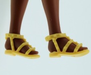 Buty dla lalki Barbie Standard i Curvy płaskie żółte