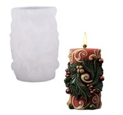 Bożonarodzeniowa Cylindryczna forma silikonowa 11*7.5 do Świec Wosku 