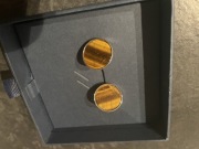 Srebrne spinki męskie z tygrysim okiem