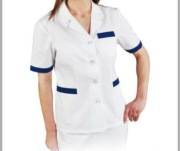 Nowy komplet fartuch medyczny chemiczny biały 