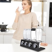 Ociekacz z Uchwytem na butelki do Soda Stream - 4 butelki stal nierdzewa