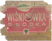 Etykieta na alkohol, WIŚNIÓWKA SŁODKA, Zielona Góra