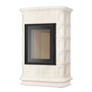 Piec kominek koza kaflowy ceramiczny obudowa kominkowa BLANKA BOGNA beżowy