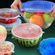 Silikonowe pokrywki stretch 6 szt. elastyczne pokrywy na żywność