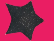 PODUSZKA - GWIAZDKA - Z DZWONECZKAMI - CZARNA - NA ŚWIĘTA BOŻE NARODZENIE