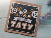 Kartka "Dla Zakręconego TATY" #1, Dzień Ojca, handmade, 15x15