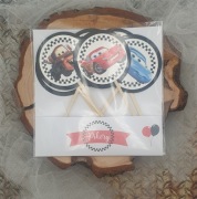 Pikery ozdoba do ciast urodzinki Auta 6szt.