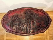 Unikatowy chiński stolik z płaskorzeźbą