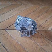 Y2k 2000s srebrny pasek dc