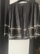 Narzutka skóra naturalna pleciona