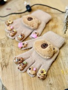 Nowe małe beżowe rękawiczki Kapibara, słodkie figurki, pluszowe zwierzaki