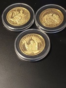 Zestaw 3 numizmatów powolany do swietosci