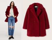 MANGO futerko futro kożuszek czerwone NOWE płaszcz M/38