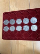 Komplet 10 srebrnych monet 20 rubli z serii Bajki Narodów Świata