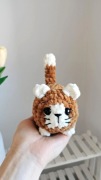 Kotek na szydełku handmade, dekoracja 