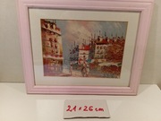 Piękny mały obraz olejny widoczny na zdjęciach 