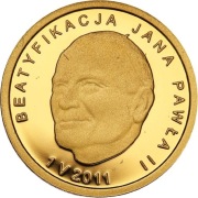 Złota moneta 25 zł Beatyfikacja Jana Pawła złoto NBP