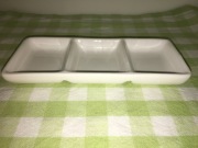 Talerzyk na przyprawy porcelana - trójnik 15x4cm