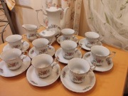 komplet kawowy chodzież vintage 9 os.