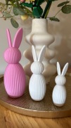 Króliczki dekoracyjne 3D zestaw 3 szt | 17/12,5/9,5 cm | ozdoba wielkanocna