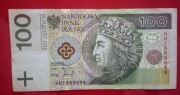 Banknot 100 zł seria HH1999999