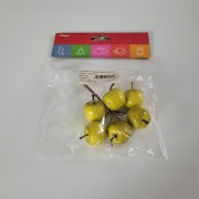 Dekoracja stroik rajskie jabłuszka zielone 6szt 