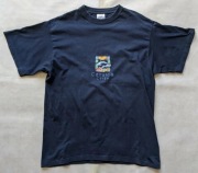 Granatowa koszulka T-shirt CORSICA | Haft Delfin | Vintage Style | L