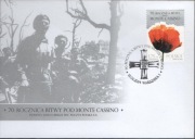FDC,4528,70 rocznia Bitwy pod Monte Cassino,