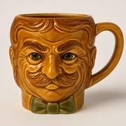 Kubek ceramiczny retro „Męska twarz ”-unikat kolekcjonerski 36165