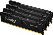 Pamięć RAM Kingston FURY Beast DDR4 128GB (4 x 32GB) 3200 CL16 Czarny