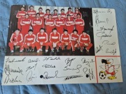 Pocztówka Autografy Polska 1986 Boniek Smolarek Furtok Gratis Real Madryt