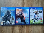 Trzy gry na PS4 (Battlefield 1, Destiny i Madden NFL 15)