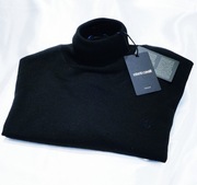 Roberto Cavalli golf sweter XL czarny merino Italian Yarn gucci vuitton ysl
