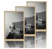 Ramki 40x60 3 szt drewniane dąb VUVUZULA zestaw MDF
