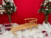 Sanki drewniane z oparciem +sznurek Polski Producent lakierowane 