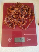 Korale z bursztynu, długość ok. 2 metry