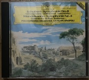 MENDELSSOHN SCHUBERT - SYMPHONIES SINOPOLI - CD.