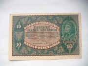 BANKNOT  10 Marek Polskich 1919 r. seria CO