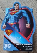 Zestaw superman Aura pianka do mycia  balsam do ust latarka organizer  