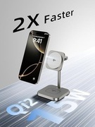 Ładowarka 3w1 z MagSafe Indukcyjna Qi2 z Magnetycznym Uchwytem Iphone