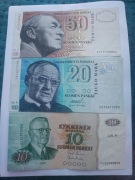 Zestaw marki fińskie 