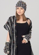 Wełniany komplet czapka szalik rękawiczki EWA ENNE