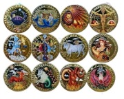 Kolekcjonerski limitowany zestaw numizmatów z klasycznymi znakami Zodiaku
