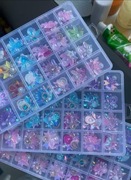 Naklejki błyszczące kryształki kolorowe 3D na twarz