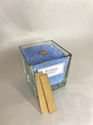 Świeca sypana z wosku palmowego „Kwiat Nocy” – pojemnik kwadratowy