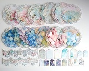 SERWETKI KORONKI SCRAPBOOKING ZESTAW HORTENSJE I RÓŻE.