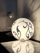 Lampa Stołowa Podłogowa Biała Kula Eglo Rebecca E27 60w biały śr. 20cm