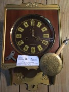 Zegar scienny z wahadlem Jantar zabytkowy vintage retro PRL