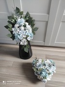 Komplet nagrobny serce + bukiet na Cmentarz